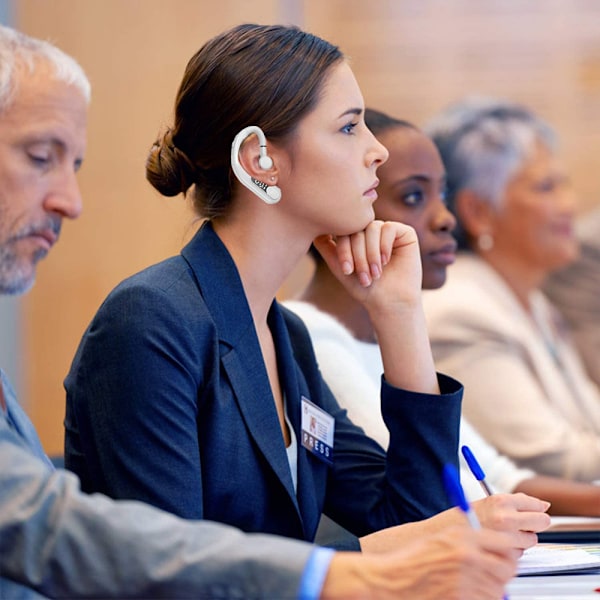 Bluetooth headset, enkelt øre Bluetooth 5.2 headset med støjreducerende mikrofon, håndfri mobiltelefoner, ørestykke, vandtætte Bluetooth hovedtelefoner til