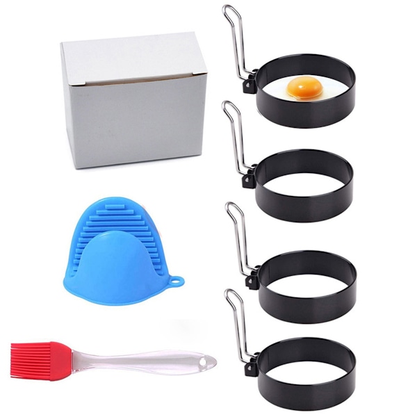 4 stk. Stegte Ægforme, Pandekageform Rustfrit Stål Non-Stick Pandekageform