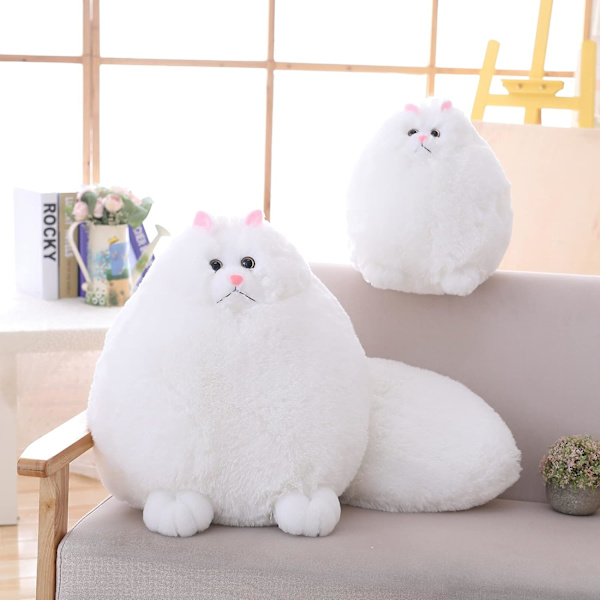 Mjukdjur Plyschleksak Katt Mjuk Plysch Vit Katt 50cm