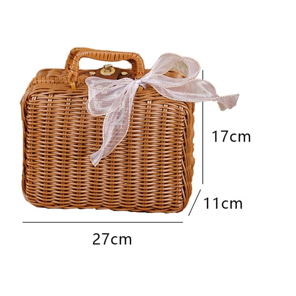 Rattan vävd bambu presentförpackning bröllop tärna gåvor bröllop leveranser presentförpackning resväska