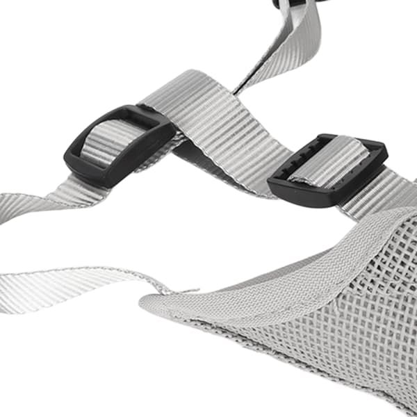 Hundmunstycke Andningsbar Justerbar Förhindra Biting Chewing Pet Mesh Muzzle för Utomhusträning Grå S