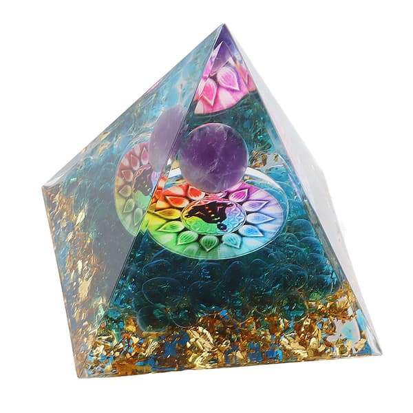 Krystallpyramide Krystall Epoksy Helbredende Krystallpyramide Meditasjon Lykkebringende dekorasjon