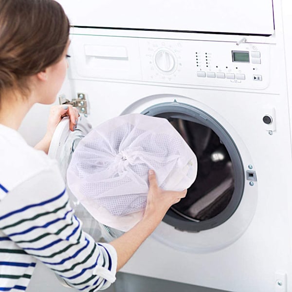 Påsar för ömtåliga kläder med dragsko, 4 st klädtvättpåsar, tvättpåsar för tvättmaskin, behå, underkläder, blus och reseförvaring