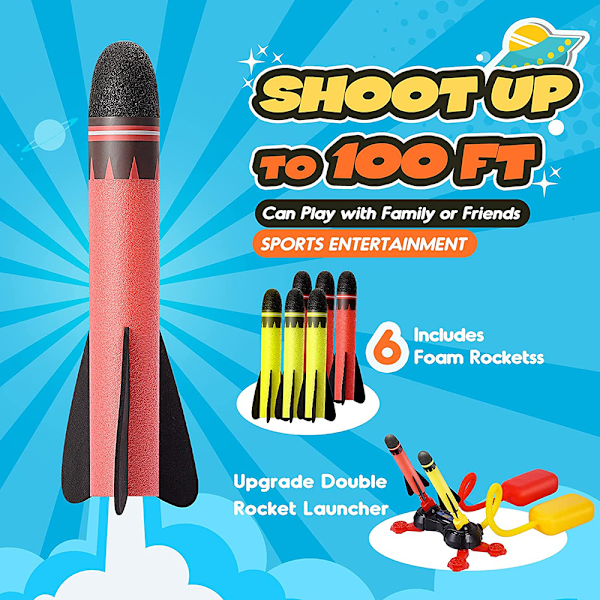 Anginne Rocket Air Pressure, Utomhusleksaker för Barn - Presenter till Pojkar Flickor