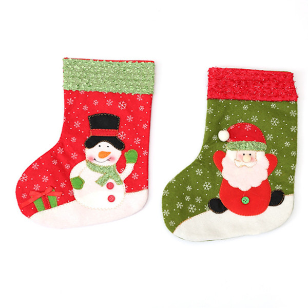 Julstrumpor, Stora Julstrumpor Dekoration 18\" Tomte Snögubbe Strumpa för Heminredning Set med 2