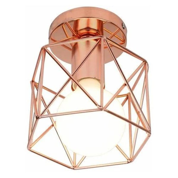 Retro Industrielt Firkantet Metal Loftslampe Sort Jern, Cube Cage Pendel E27 til Stue Soveværelse Cafe Bar Restaurant Entré
