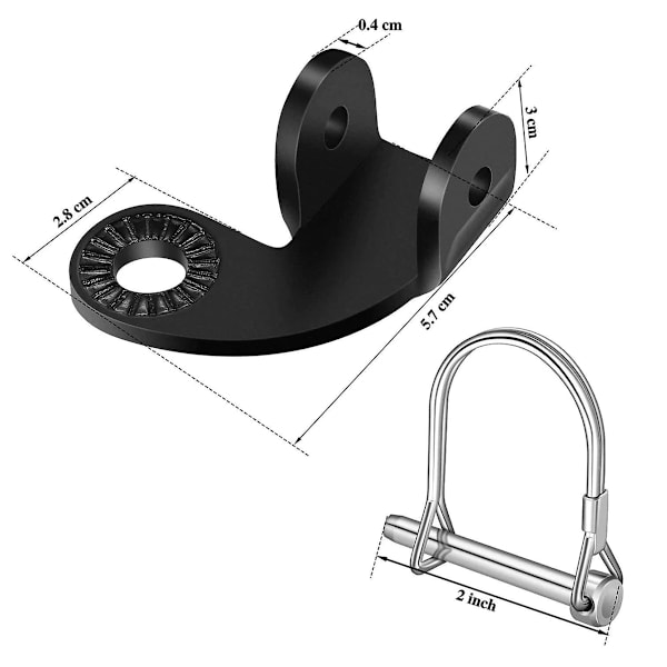 Cykelstål Hitch Cykelvagn Hitch Koppling Fäste, Anslutning till Husdjur Barnvagn, Svart 1set