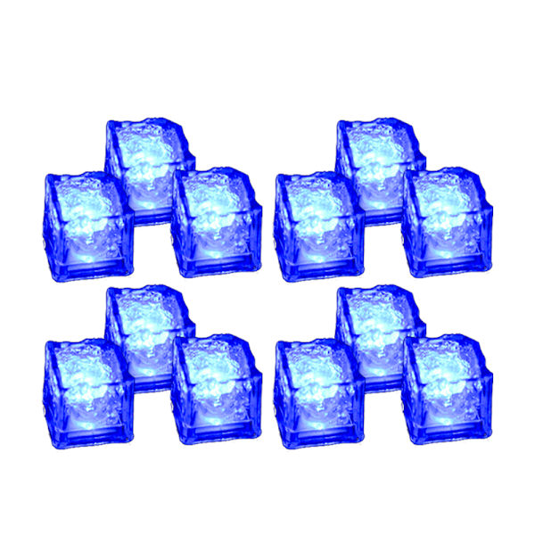 Lysende LED Isterninger (12) blue