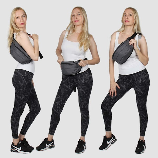 Magemaske for menn og kvinner, stor: belteveske midjeveske sportsbelteveske mobil vanntett hofteveske utendørs hunder hofte midje nylon jobb festival fanny pack