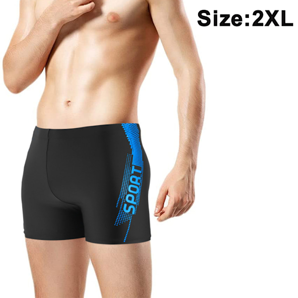 Herr fyrkantiga ben shorts herr bekväma badkläder för polyester tyg hög midja konservativa boxare vuxen simbyxor