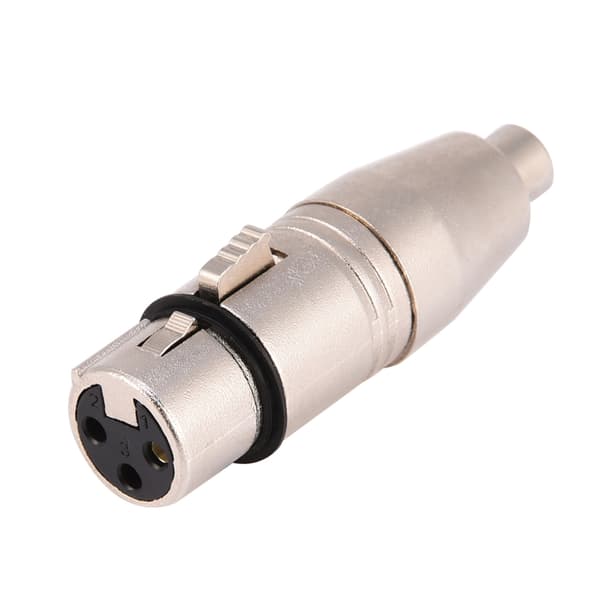 2 stk. 3-bens XLR hunstik til RCA hun lydmikrofonstikadapter