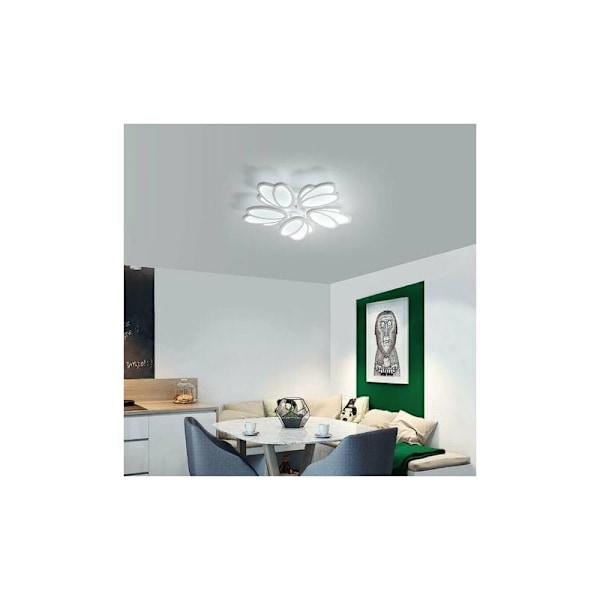 LED Taklampe, Kreativ Petalform LED Taklampe, 70W 5600lm Hvit Lysekrone, 6000k Hvitt Lys, Stue Kjøkken Soverom Spisestue