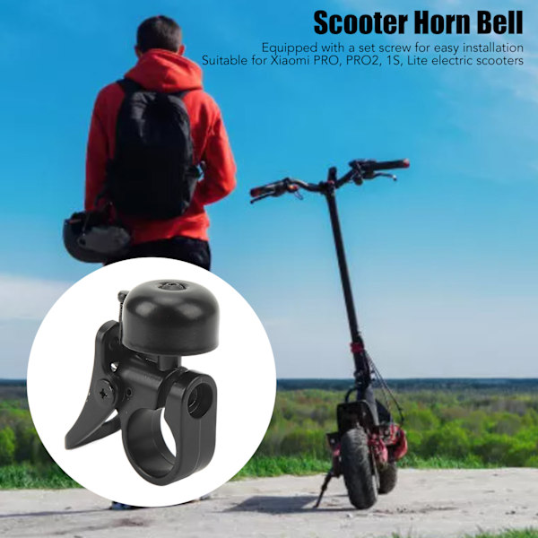 Elektrisk Scooter Bell Svart Aluminiumlegering Högt Ljud Scooter Horn för Xiaomi Pro PRO2 1S Lite