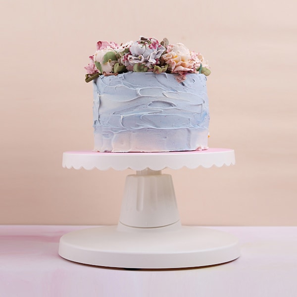Kakun koristelualusta pyörivä pohja liukumaton kakun koristelupöytä DIY keittiön leivontatyökalu (Pyörivän pöydän halkaisija 23 cm)