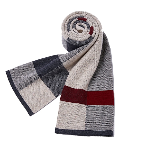 Herre Halstørklæde Vinter Cashmere Feel Tørklæder til Mænd Lang Mode