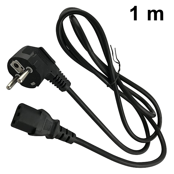 Strømkabel Euro-stik 3-benet IEC-kabel til PC, skærm, printer, PS3 / PS4 Pro, scanner, TV