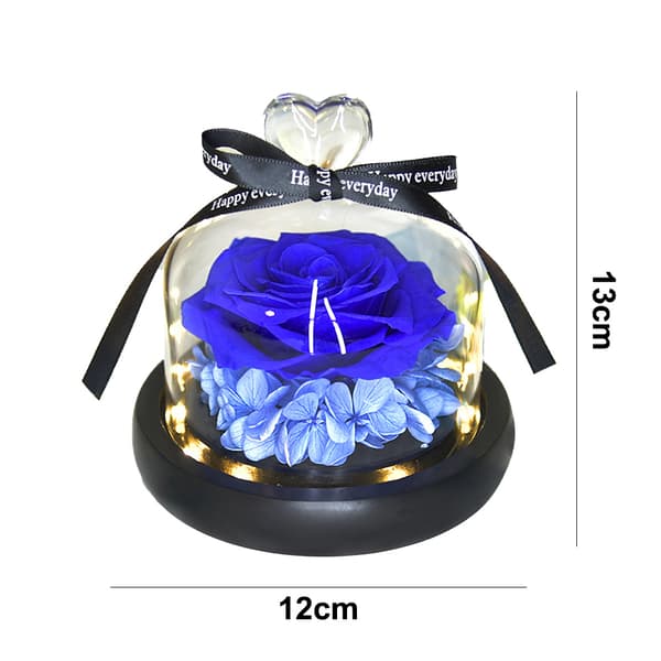 Blomster under glaslåget vil aldrig visne, en feriegave til elskere og venner.