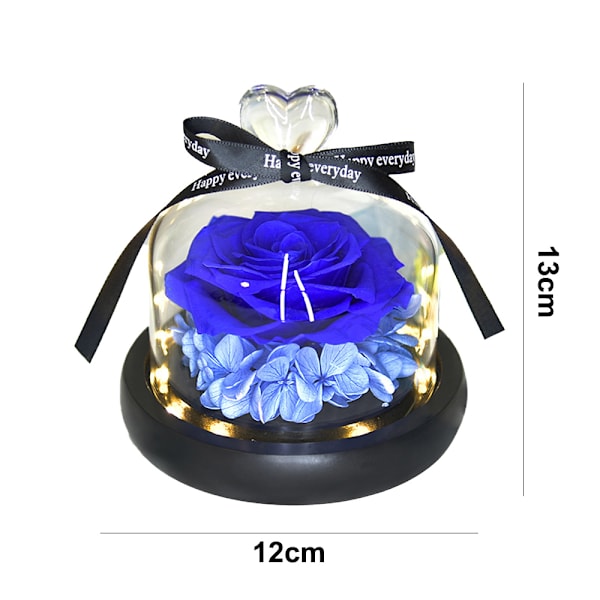 Inuti glaskupa kommer blommorna aldrig att vissna, en semestergåva till älskare och vänner.
