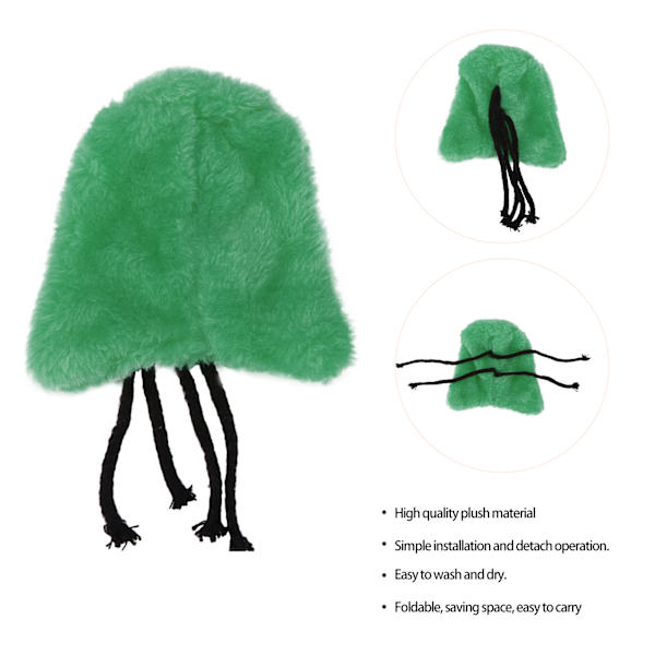 Fågel Varm Hörn Handtvättbar Fällbar Plyschfilt Bur Snuggle Hut för Fåglar att Gömma Medium Gräsgrön