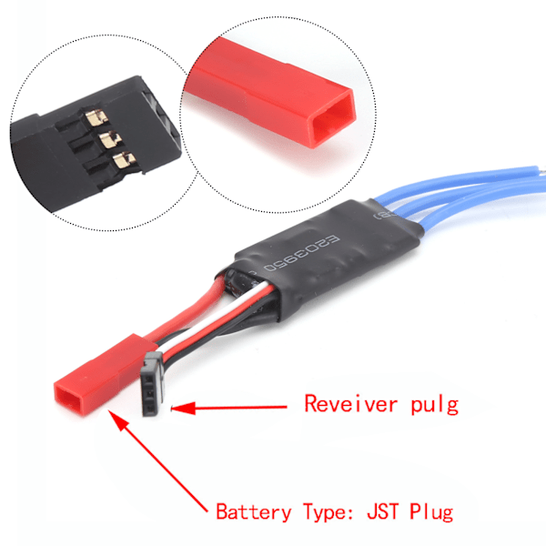 RC 18A Mini Børsteløs ESC Opgraderingsdele Tilbehør Passer til WLtoys K989 RC Bilmodel