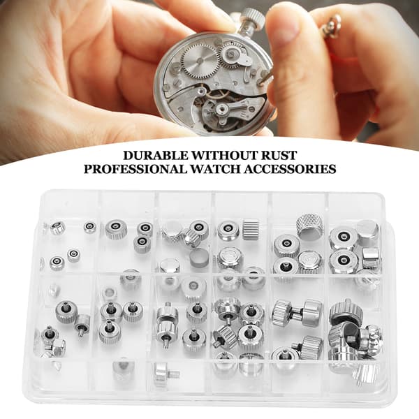 Urkrone i rustfritt stål Chronograph Button Watch Replacement Accessory