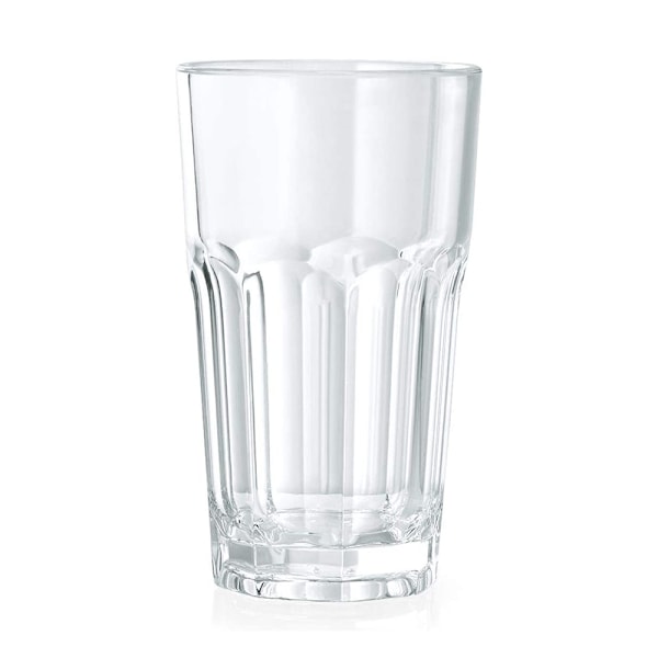 4 stk., bruddsikre gjenbrukbare drikkebeger i akryl, 420 ml, åttekantet. Egnet for barer, kjøkken, etc.