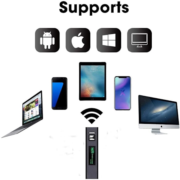 Trådløst endoskop WiFi inspeksjonskamera boreskop vanntett IP68 semi-rigid kabel for iOS Android iPhone Windows Mac