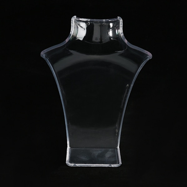 Halsband Örhänge Hållare Mannekäng Huvud Byst Stativ Modell Butik Smycken Display Ställ (Transparent)