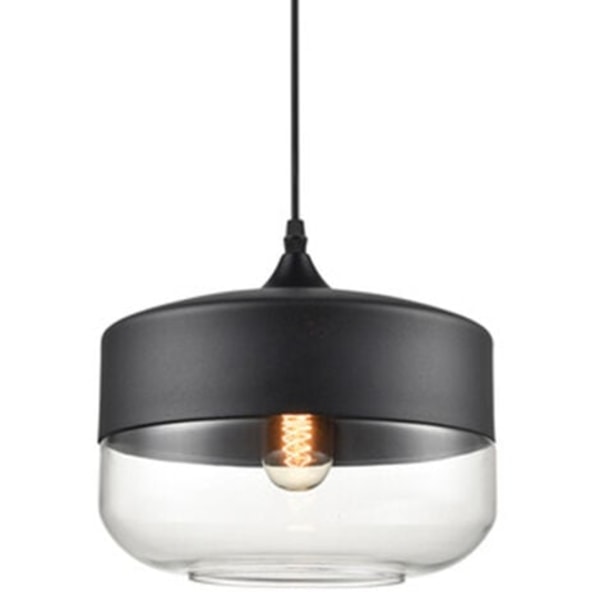 Hængelampe Design Retro Vintage Moderne Stil Transparent, Lysekrone Glasskærm Justerbar Reb Belysningsarmatur Spisestue Soveværelse