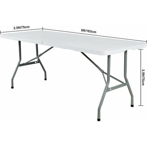 Firkantet Duk – Grå – 6FT (183X76X76CM)