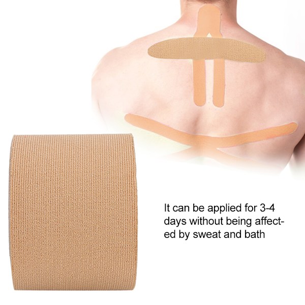 Muskeltejp Bandage Sport Kinesiologitejp Lim Elastisk Muskelvårdstejp Komplexion 5cm x 5m