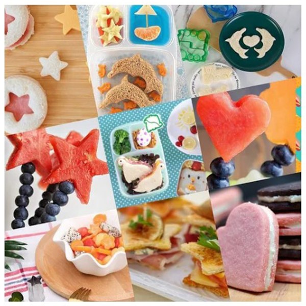 25 st Sandwich-formar Set Säkra Sandwich-formar Fruktkakformar för DIY Bakset