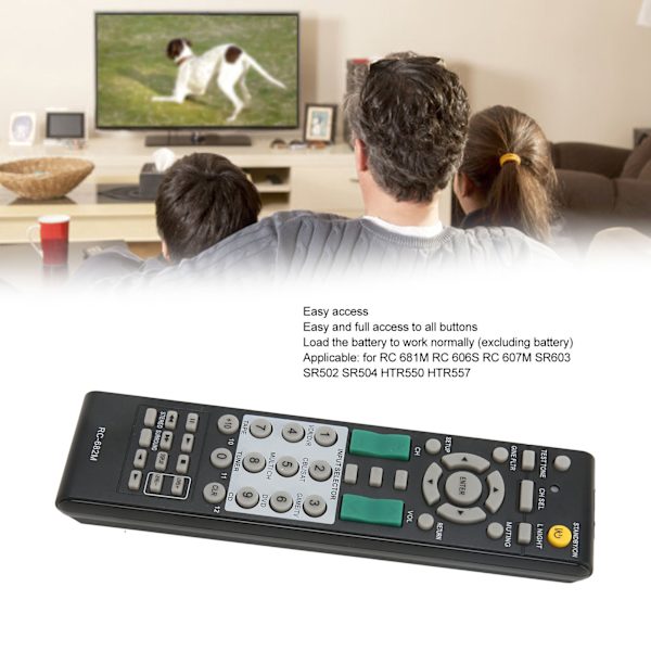 AV Receiver Fjernbetjening Erstatning for RC-682M RC-606S 607M Smart Fjernbetjening