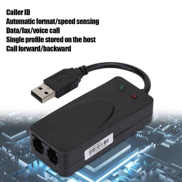 Faksmodem Dual Port USB2.0 56K Ekstern Modem Driver for Win 7/Win 8/Win 10/Win XP