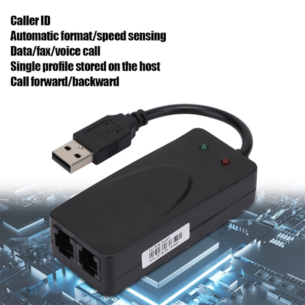 Faxmodem Dual Port USB2.0 56K Externt Modem Drivrutin för Win 7/Win 8/Win 10/Win XP