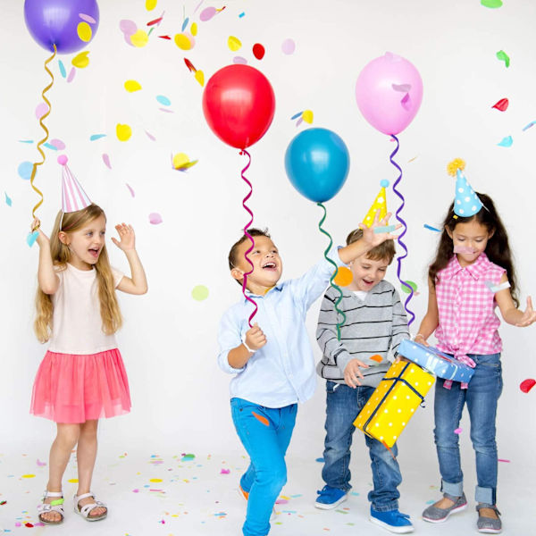 12 rullar lockigt band, presentförpackningsband, ballonglockigt band, för hantverk, ballonger, julfestivalbröllop eller födelsedagsfest