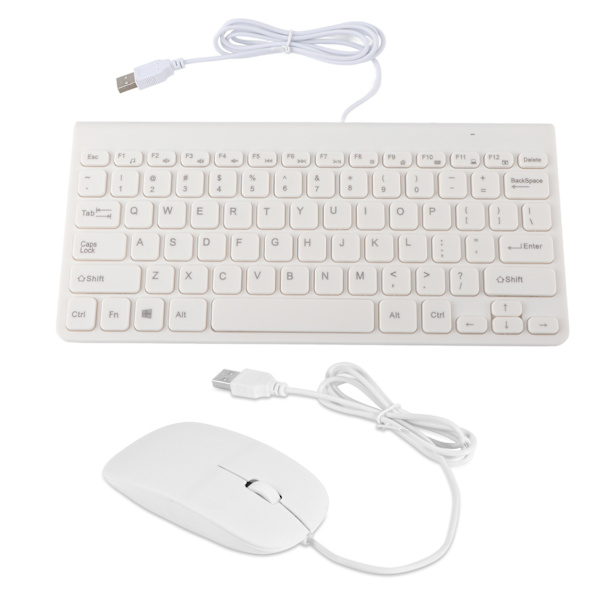 Ultratunn USB-kabelansluten tangentbord optisk mus musuppsättning combo för PC bärbar dator