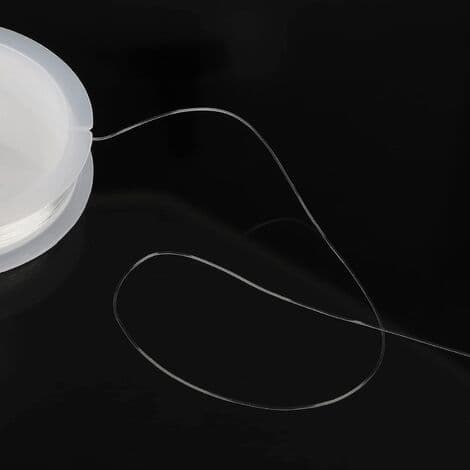 2 stk. Transparent Elastisk Tråd til Armbånd, 1 mm Elastiske Smykkefremstillingssnore til Armbånd og Håndværk, Elastisk Perletråd