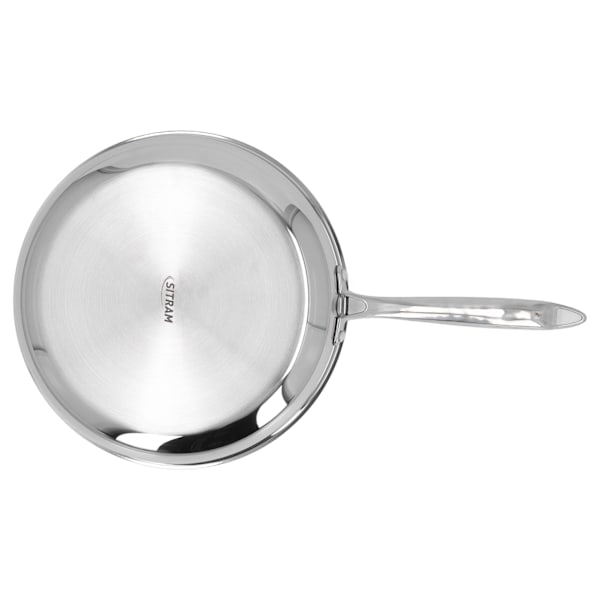 Stegepande i rustfrit stål, fortykket 304 rustfrit stål, ubelagt 3-lags stegepande i rustfrit stål til omeletmadlavning 28 cm