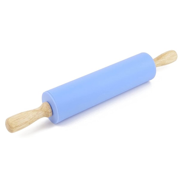 Silikonkavel Non Stick-yta Trähandtag 1,97X15,15 Blue