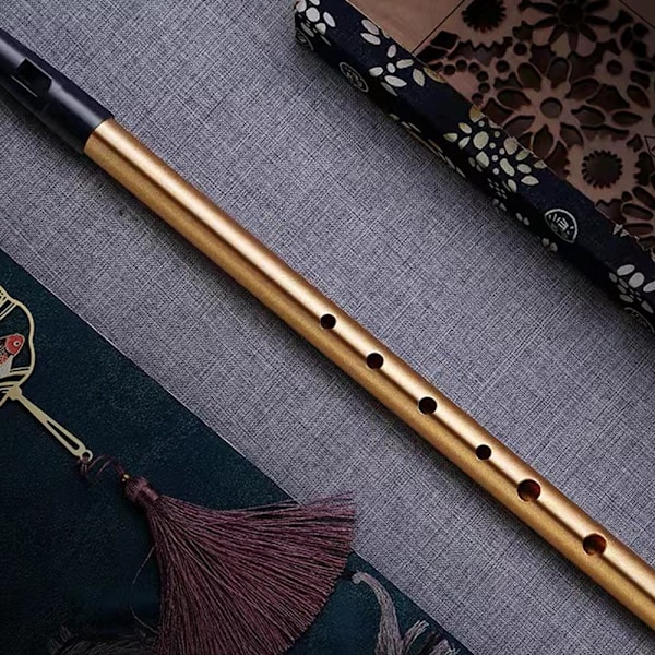Irsk Tin Whistle i C/D-tone, Irlands Klassiske Keltiske Folkeinstrument i Messing | Nem at lære, til Begyndere