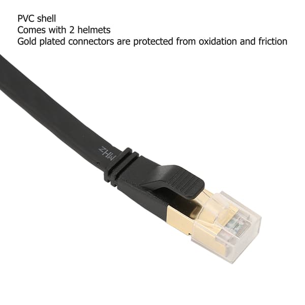 Cat 8 Ethernet Kabel 40Gbps 2000Mhz RJ45 Han Interface 0.5 meter/19.7in Ethernet Ledning til PS5 til Router