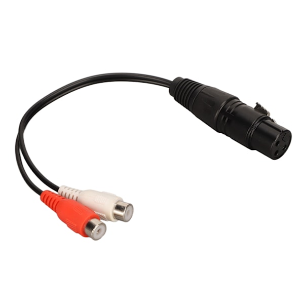 Hun til 2 RCA Hun Y Splitter Kabel 3-pin Dobbelt RCA til 1 XLR Hun til Hun Kabel til Mikrofon Mixer Forstærker