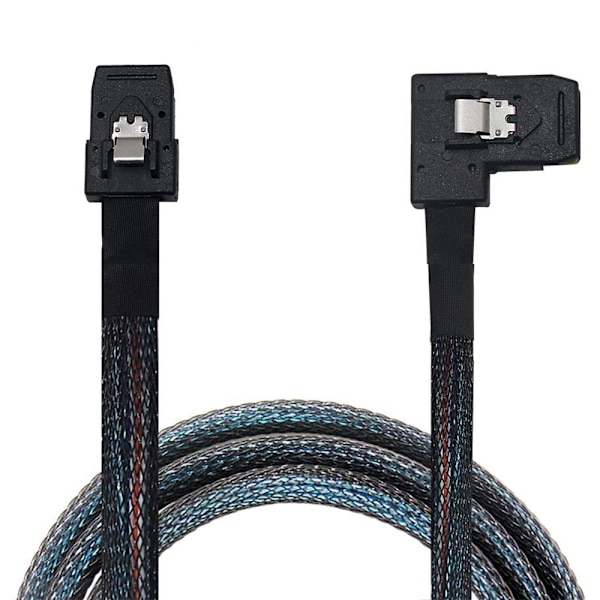 Kabel Intern Mini SAS till Mini SAS Sladd, SFF-8087 till Vänster/Höger Vinkel SFF-8087 Sladd, Kompatibel med RAID eller PCI-styrenhet, 0,8m
