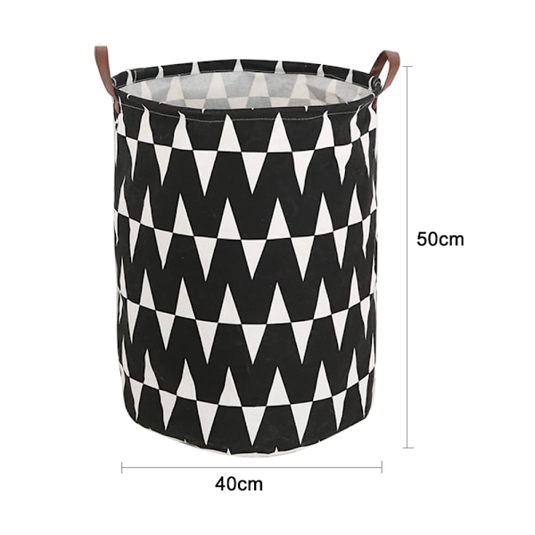 Tvättkorg, hopfällbar tvättkorg, stor leksakskorg, 62L, hopfällbar korg, bomull för kläder, leksaker, vardagsrum, tvätt, tallmönster, 50 x 40