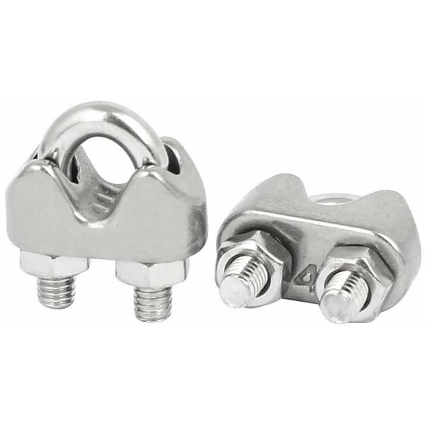 Sæt med 12 rustfri stålkabelbindere til metalkabeldiameter 4 mm (M4)