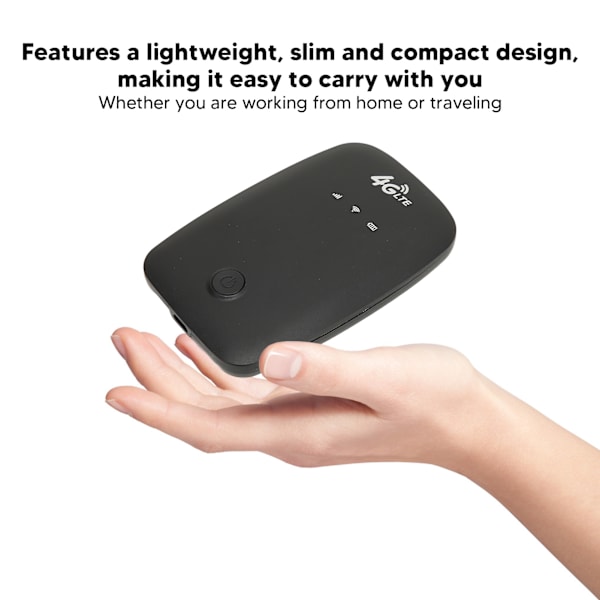 4G mobil WiFi-hotspot SIM-kortplats 2100mAh batteri bärbar 4G WiFi-router för bilanvändare affärsresenärer