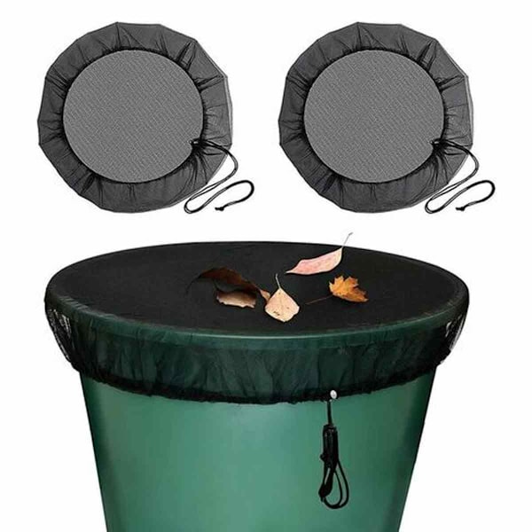 2 stk. Spand Netdæksel Insektnet - Diameter 80 cm - Sort