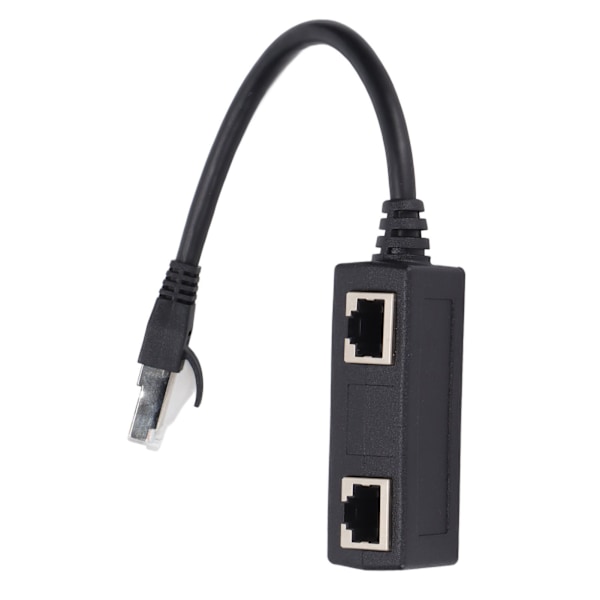 RJ45 Splitter Adapter 1 Han til 2 Hun Port Ethernet-stik til Netværk Hjemmekontor