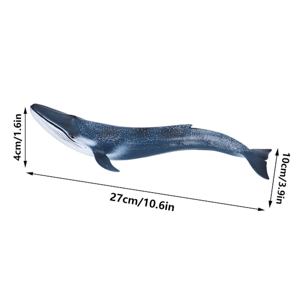 Blåhval Figur Legetøj Pædagogisk Mini Havdyr Marine Figurmodel til Børn